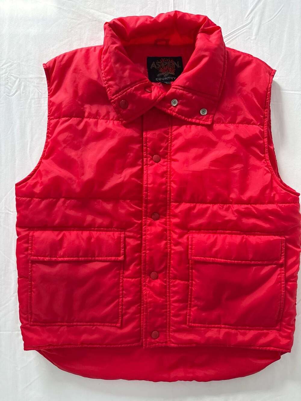 Vintage Aspen Country Red Puffer Vest Men's Size Medium